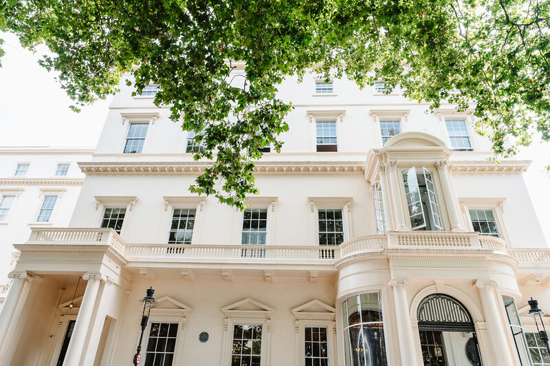 The outside of 10-11 Carlton House Terrace