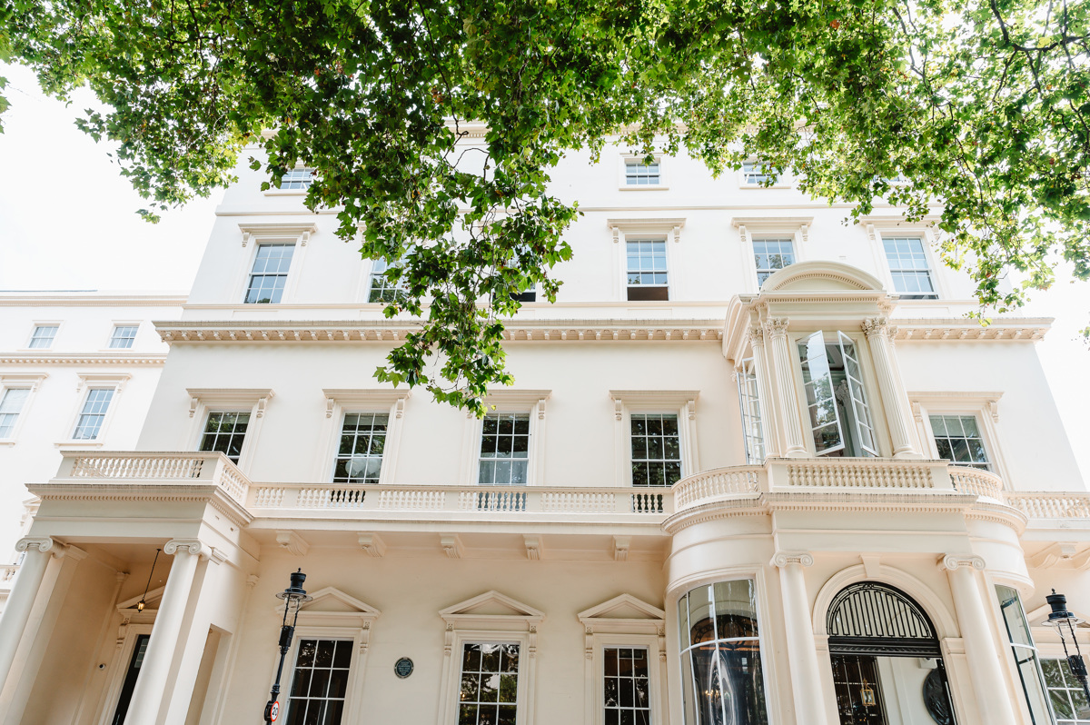 The outside of 10-11 Carlton House Terrace
